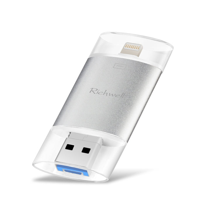 Richwell 3合一 16G Type-C + 8 Pin + USB 3.0 金屬雙蓋可推拉式U盤帶OTG功能