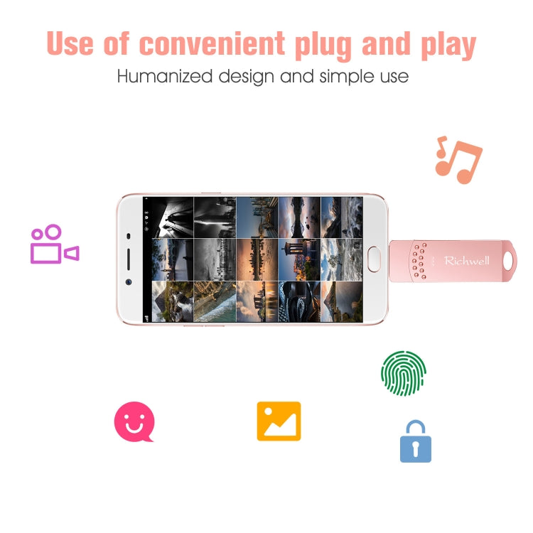 Richwell 3合一 128G Type-C + Micro USB + USB 3.0 金屬安卓U盤帶OTG功能