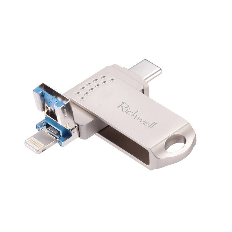 Richwell 32G Type-C + 8 Pin + USB 3.0 金屬適用於蘋果U盤帶OTG功能