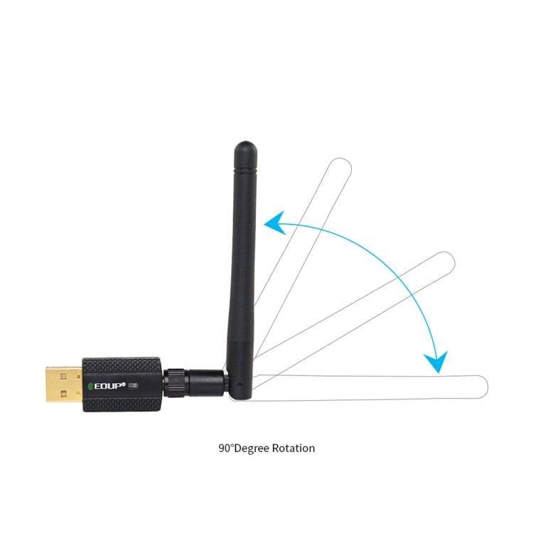 EDUP EP-AC1661 2合1藍牙4.2 + 雙頻600Mbps高速無線USB適配器WiFi接收器