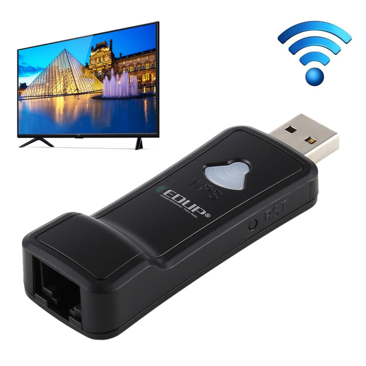 EDUP EP-2911S 300Mbps速率 2.4GHz無線USB中繼器WiFi轉RJ45網絡適配器無線網卡