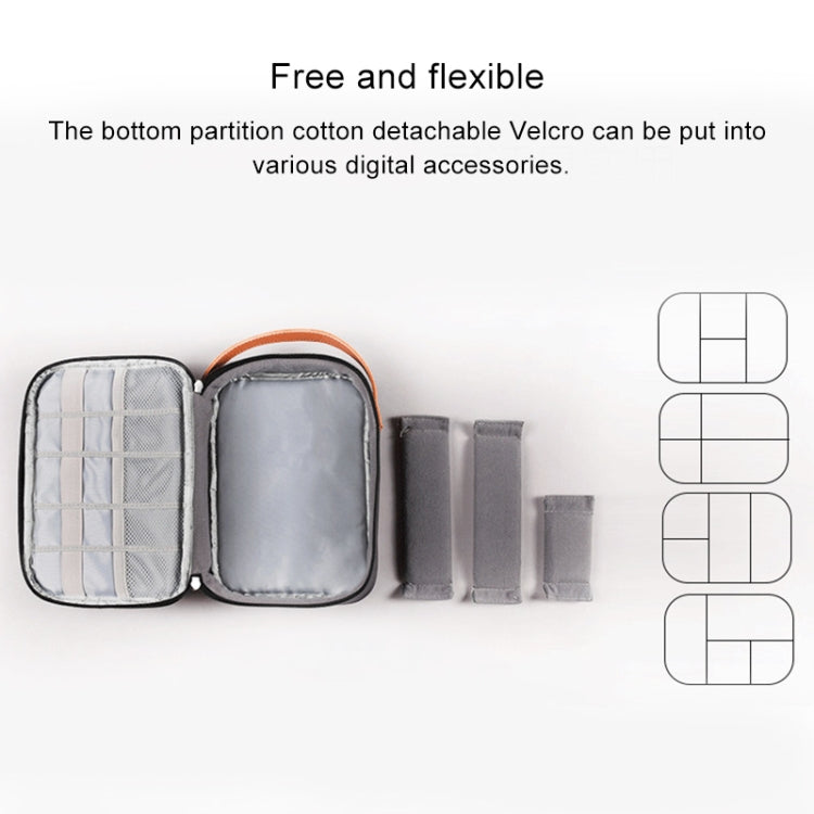 多功能數據線收納包配件充電器整理袋耳機盒 超縴手提電源包， 尺寸：大號，16.5x6x23.5cm