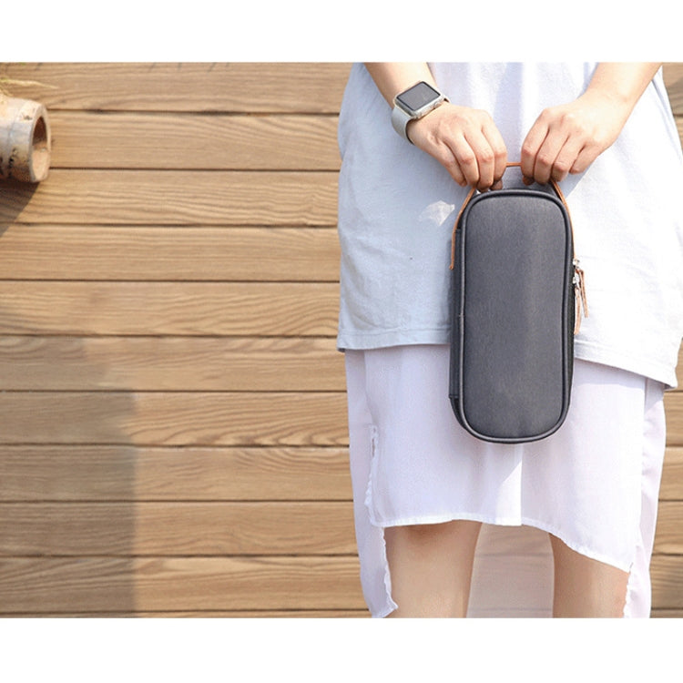 多功能數據線收納包配件充電器整理袋耳機盒 超縴手提電源包， 尺寸：中號，16.5x6x23.5cm