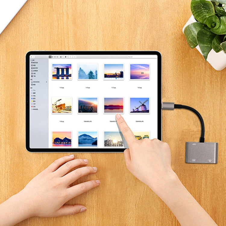 NK-109KEY 3合一 8 Pin公頭轉USB+USB鍵盤母頭 OTG適配器