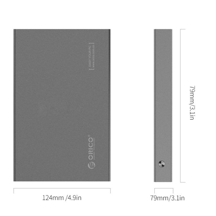 ORICO 2518S3 USB3.0 2.5英寸移動硬盤盒，適用於7毫米 & 9.5毫米厚度SATA HDD / SSD串口硬盤