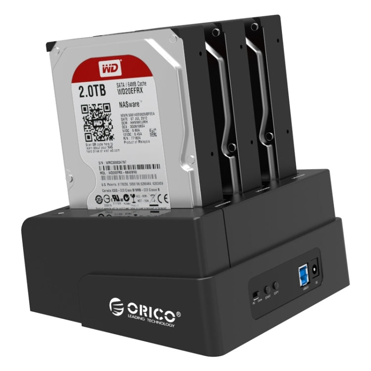 ORICO 6638US3-C 三盤位移動硬盤盒 / USB 3.0 Type-B轉SATA移動硬盤盒/硬盤脫機拷貝器，適用於2.5英寸/ 3.5英寸SATA HDD / SSD硬盤
