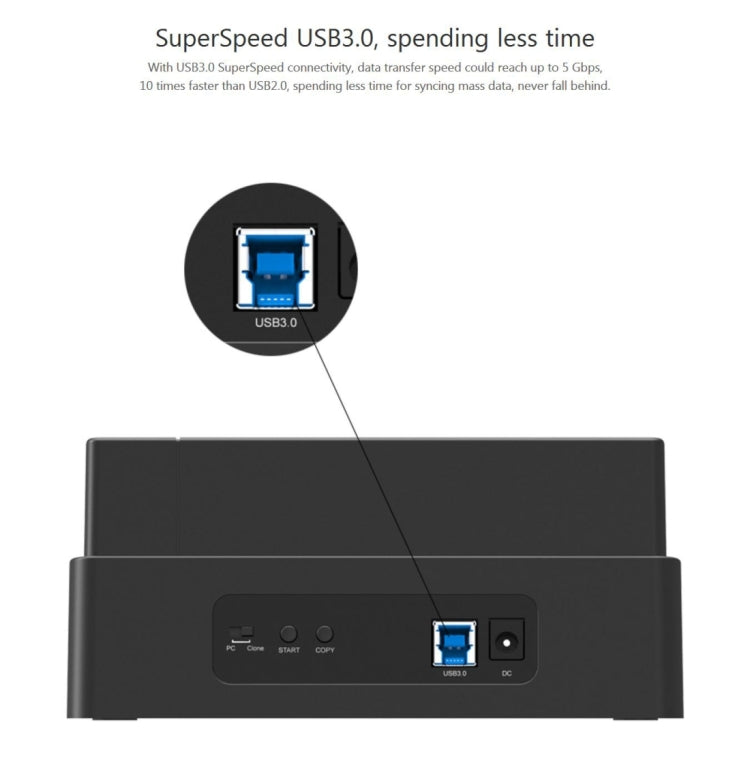 ORICO 6638US3-C 三盤位移動硬盤盒 / USB 3.0 Type-B轉SATA移動硬盤盒/硬盤脫機拷貝器，適用於2.5英寸/ 3.5英寸SATA HDD / SSD硬盤