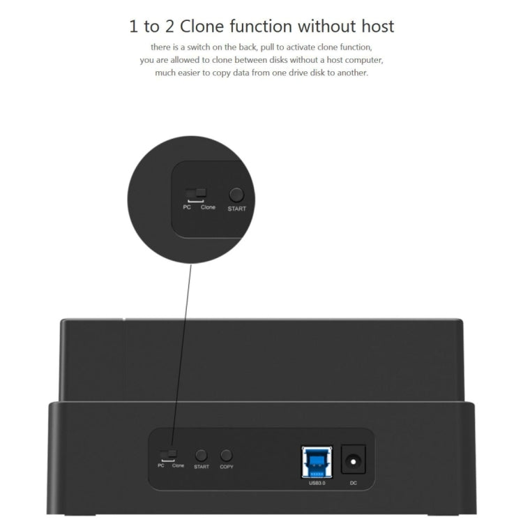 ORICO 6638US3-C 三盤位移動硬盤盒 / USB 3.0 Type-B轉SATA移動硬盤盒/硬盤脫機拷貝器，適用於2.5英寸/ 3.5英寸SATA HDD / SSD硬盤