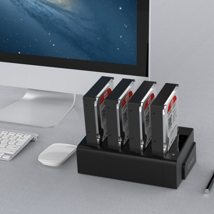 ORICO 6648US3-C-V1 四盤位移動硬盤盒 / USB 3.0 Type-B轉SATA移動硬盤盒/硬盤脫機拷貝器，適用於2.5英寸/ 3.5英寸SATA HDD / SSD硬盤