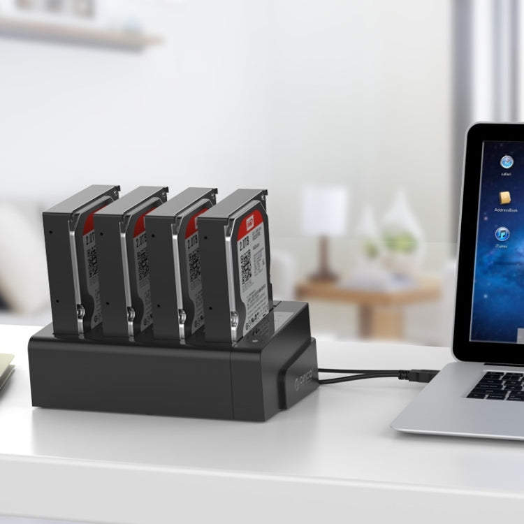 ORICO 6648US3-C-V1 四盤位移動硬盤盒 / USB 3.0 Type-B轉SATA移動硬盤盒/硬盤脫機拷貝器，適用於2.5英寸/ 3.5英寸SATA HDD / SSD硬盤