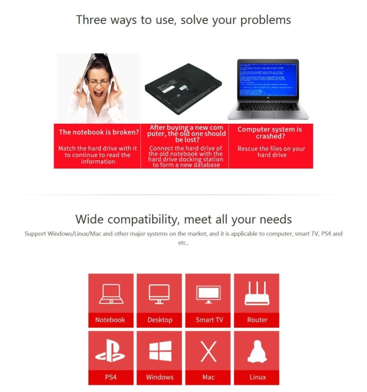ORICO 6228US3-C  1對1克隆 2個盤位移動硬盤盒底座 / USB 3.0 Type-B轉SATA移動硬盤盒底座，適用於2.5/3.5英寸SATA HDD  /SSD硬盤