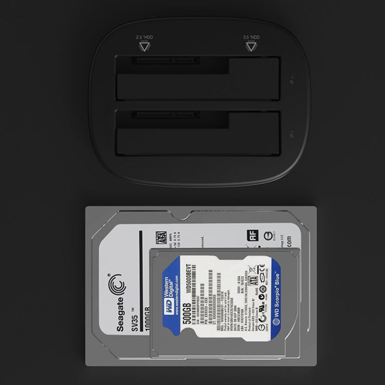 ORICO 6228US3 雙盤位USB3.0硬盤底座 SATA串口2.5/3.5寸硬盤通用