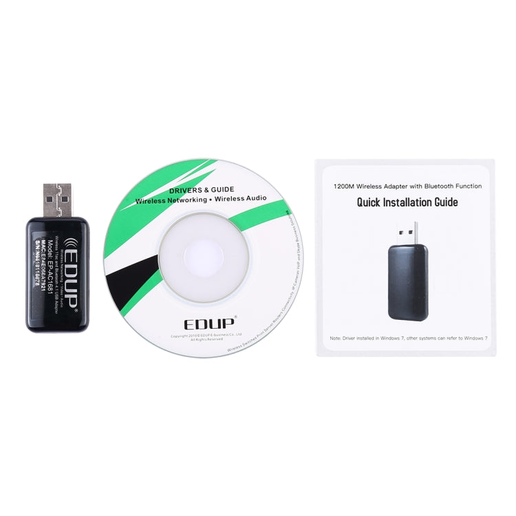 EDUP EP-AC1681 2合一 AC1200Mbps USB雙頻迷你無線網卡帶藍牙4.1功能