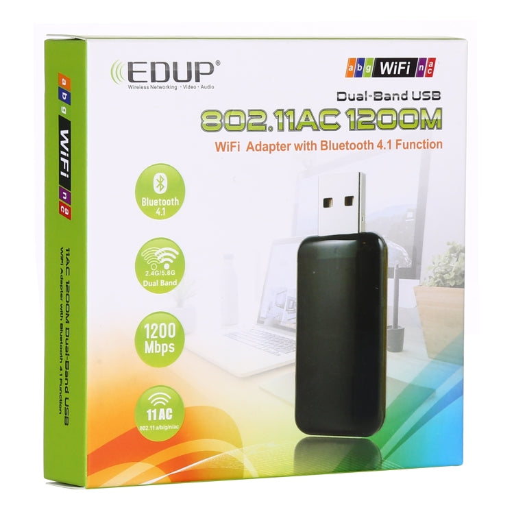 EDUP EP-AC1681 2合一 AC1200Mbps USB雙頻迷你無線網卡帶藍牙4.1功能