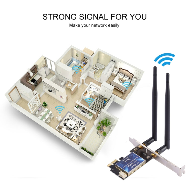EDUP EP-9620 2合一 AC1200Mbps PCI-E雙頻無線網卡+藍牙