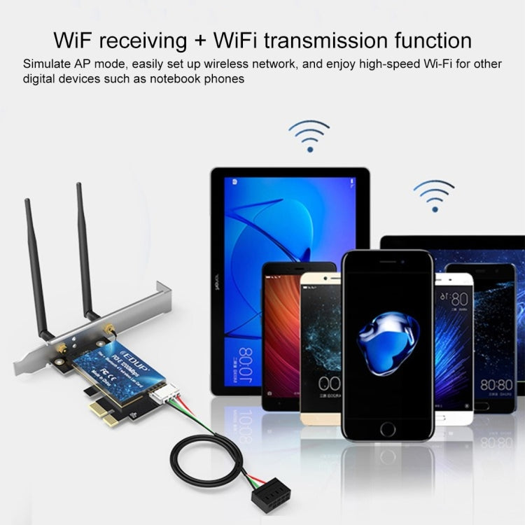 EDUP EP-9620 2合一 AC1200Mbps PCI-E雙頻無線網卡+藍牙