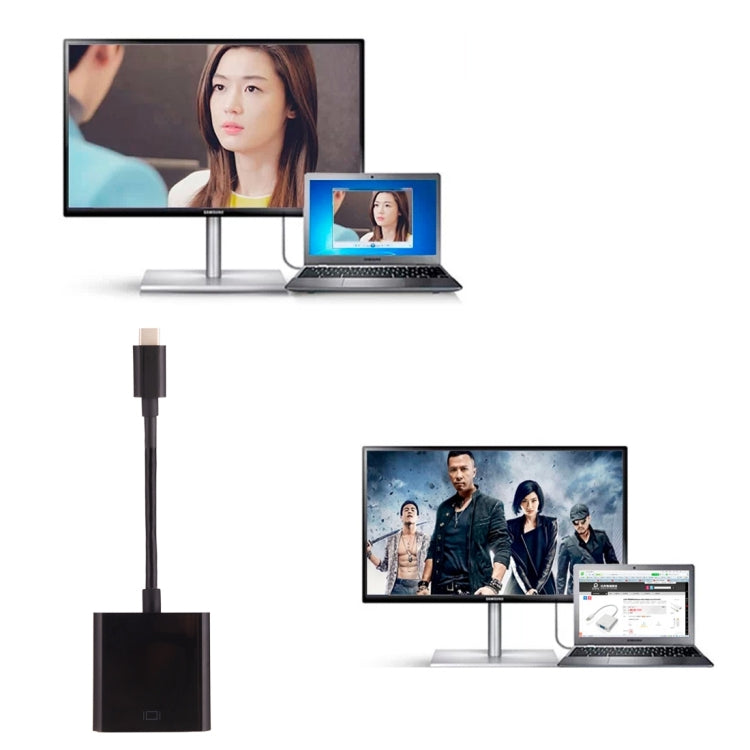 USB 3.1 Type-C 公頭轉 VGA母頭轉接線/適配線，線長約10厘米