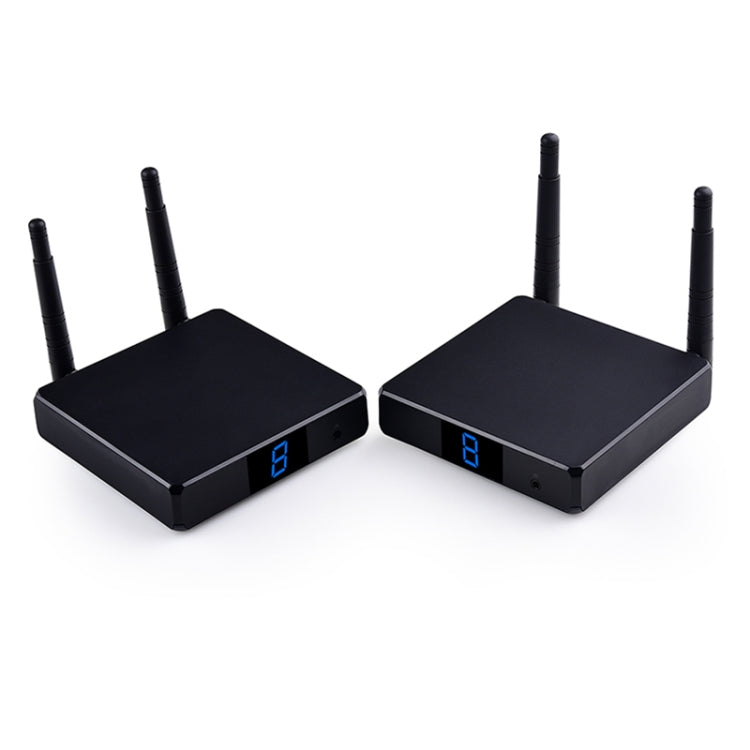 Measy FHD686-2 200m全高清1080P 3D 2.4GHz / 5.8GHz無線HDMI傳輸器1發射器+2接收器帶显示屏, 支持紅外&無線同屏功能
