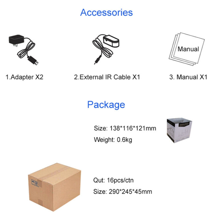 Measy FHD686-2 200m全高清1080P 3D 2.4GHz / 5.8GHz無線HDMI傳輸器1發射器+2接收器帶显示屏, 支持紅外&無線同屏功能
