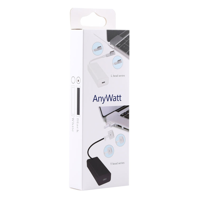 AnyWatt 85W Type-C母頭 轉 5 Pin磁頭公頭  適用於蘋果筆記本電腦充電轉換器