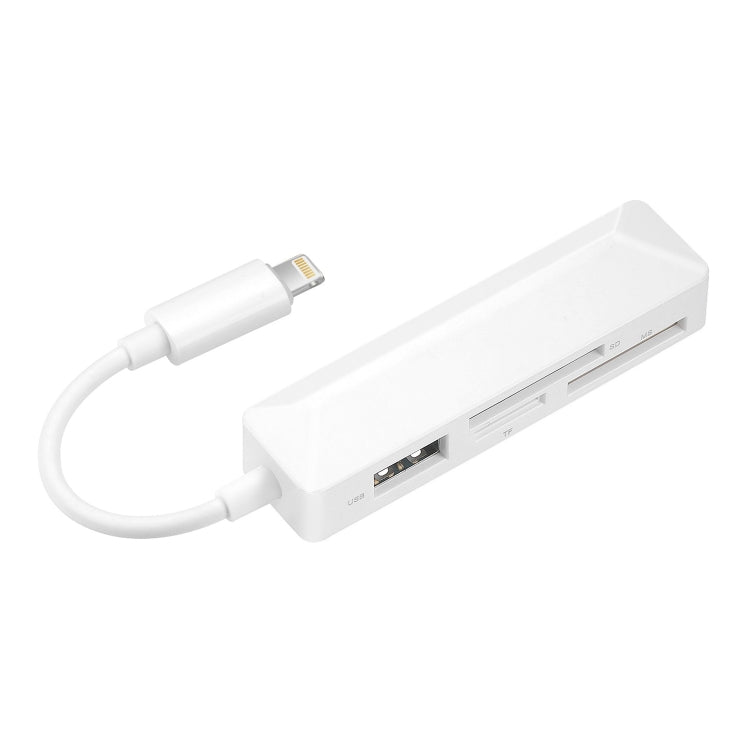 4合一 MS卡+SD卡+TF卡+USB2.0讀卡器 適用於8 Pin設備