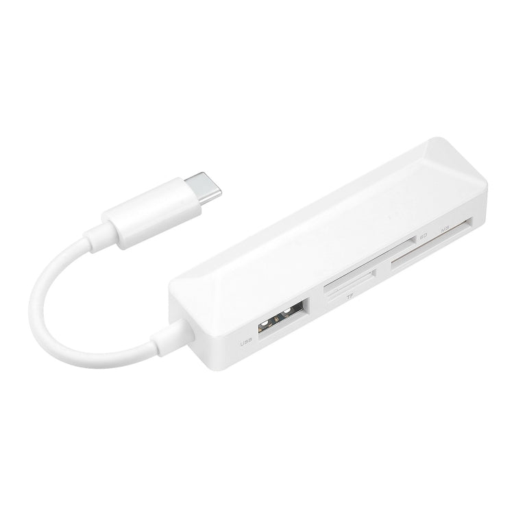 4合一 MS卡+SD卡+TF卡+USB2.0讀卡器 適用於Type-C設備