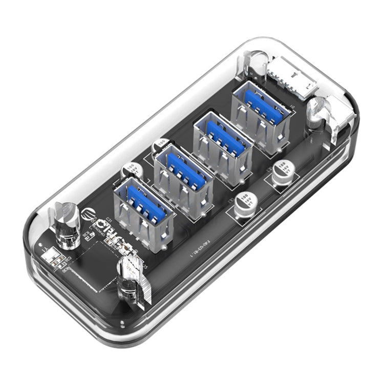 ORICO F4U 4口USB 3.0接口5Gbps傳輸HUB集線器 帶藍色LED指示燈
