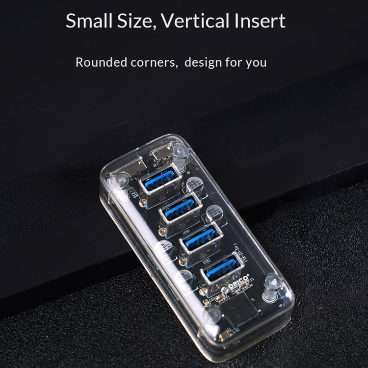 ORICO F4U 4口USB 3.0接口5Gbps傳輸HUB集線器 帶藍色LED指示燈
