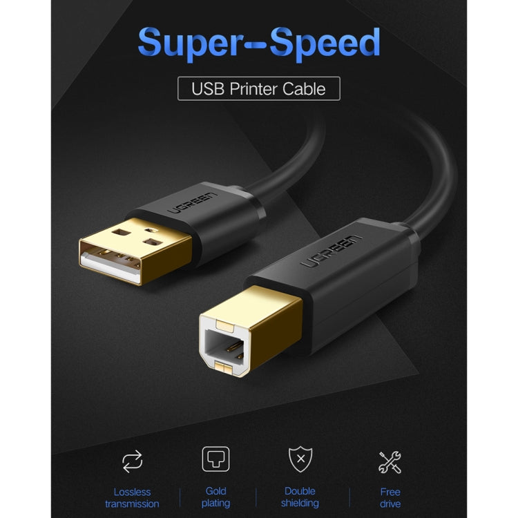 UGREEN綠聯 USB2.0打印機數據線鍍金方口 線長：1.5m
