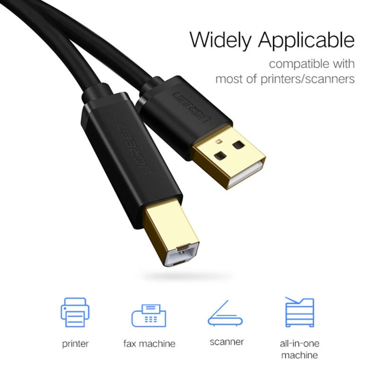 UGREEN綠聯 USB2.0打印機數據線鍍金方口 線長：1.5m