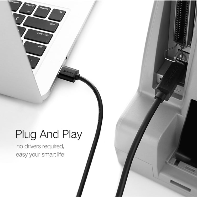 UGREEN綠聯 USB2.0打印機數據線鍍鎳方口 線長：1m
