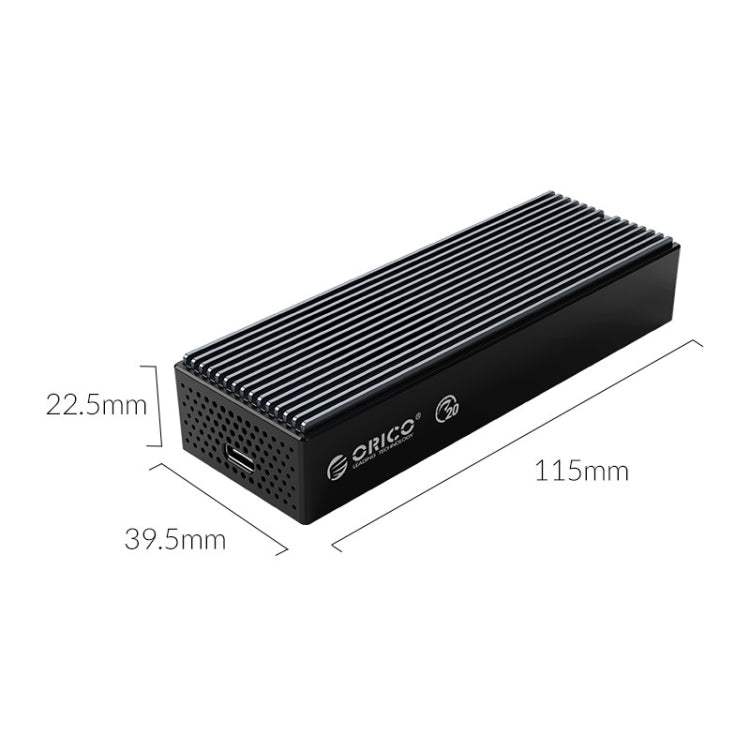 ORICO M2PVC3-G20-GY-BP USB3.2 20Gbps M.2 NVMe SSD硬盤盒