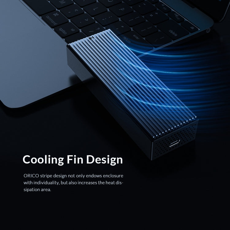 ORICO M2PVC3-G20-GY-BP USB3.2 20Gbps M.2 NVMe SSD硬盤盒