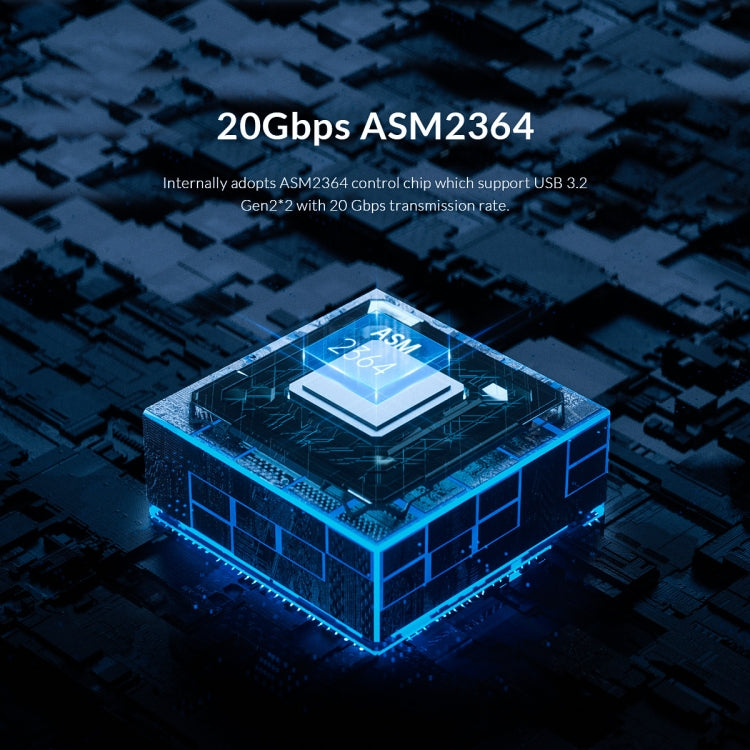 ORICO M2PVC3-G20-GY-BP USB3.2 20Gbps M.2 NVMe SSD硬盤盒