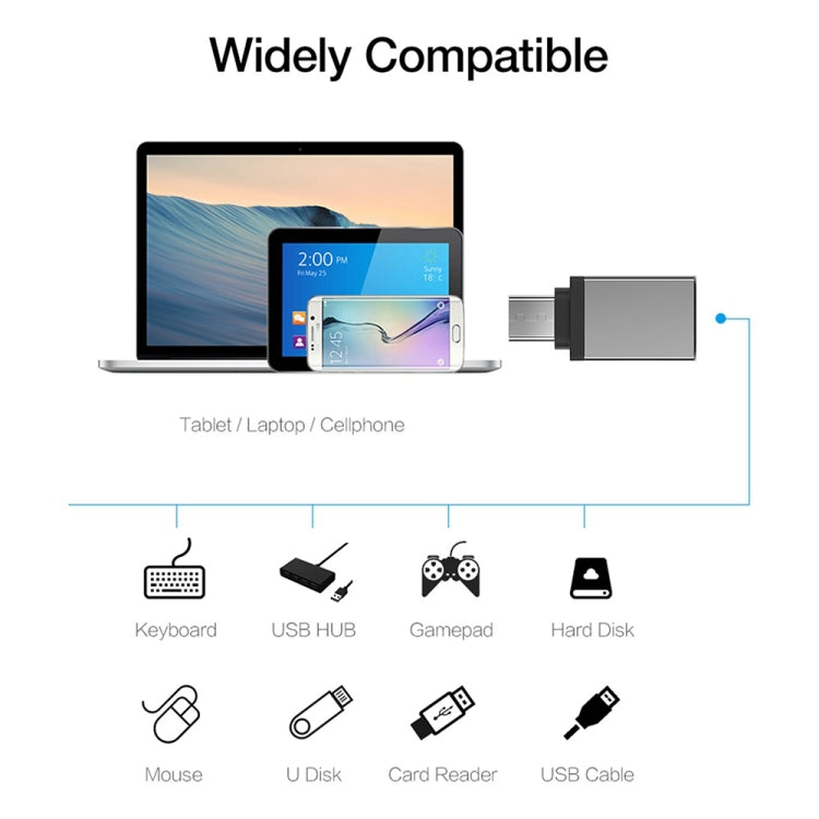 USB 3.1 Type-C 轉 USB 3.0  充電/數據鋁合金轉接頭