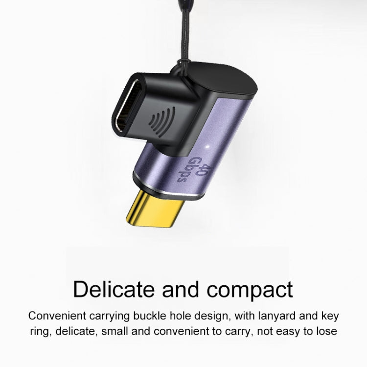 100W Type-C公轉母 彎頭磁吸充電轉接頭