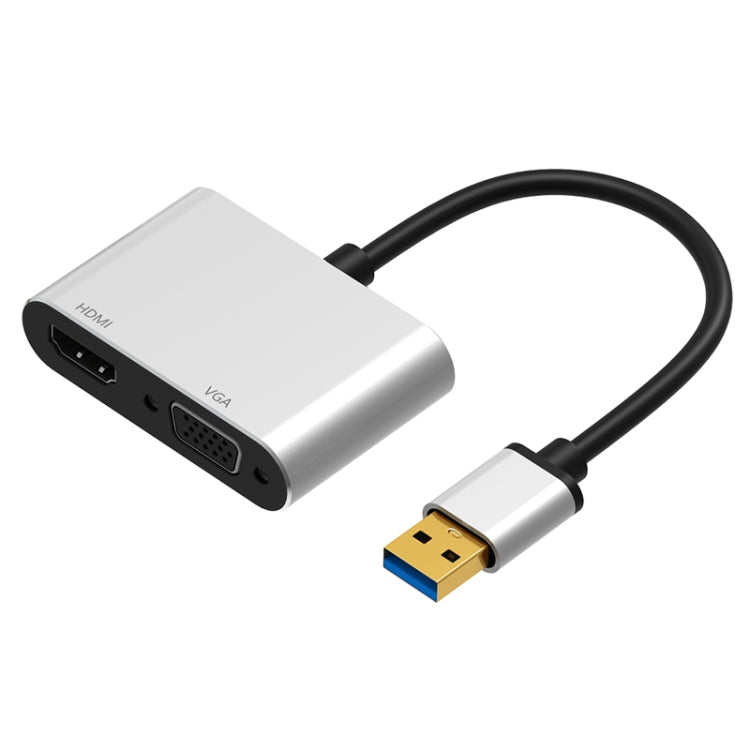 5201B 2合一 USB 3.0轉VGA + HDMI 高清視頻轉換器