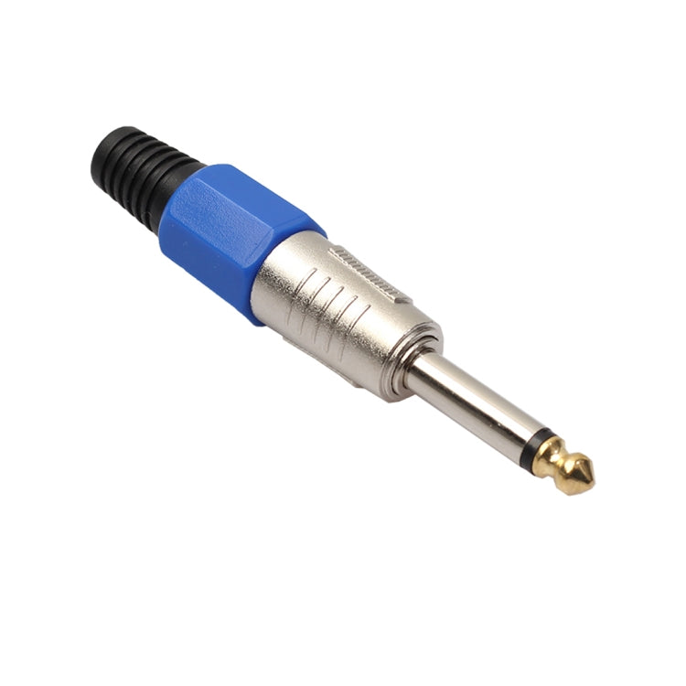 10個一賣 6.35鍍金單聲道麥克風線插頭 3093款式