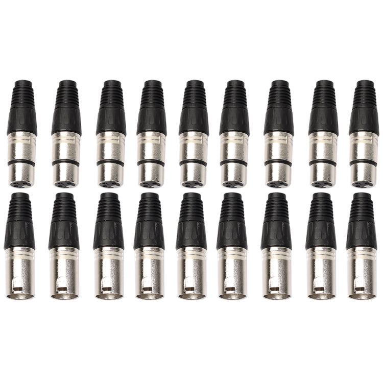 10對 3 Pin 卡農頭XLR 2017 公頭+母頭