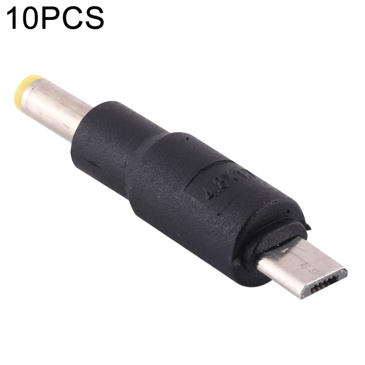 10個一賣 4.8 x 1.7mm 轉 Micro USB DC電源插頭連接器