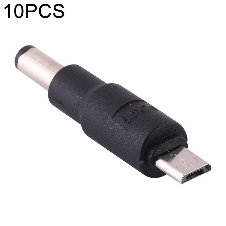 10個一賣 5.5 x 2.1mm 轉 Micro USB DC電源插頭連接器