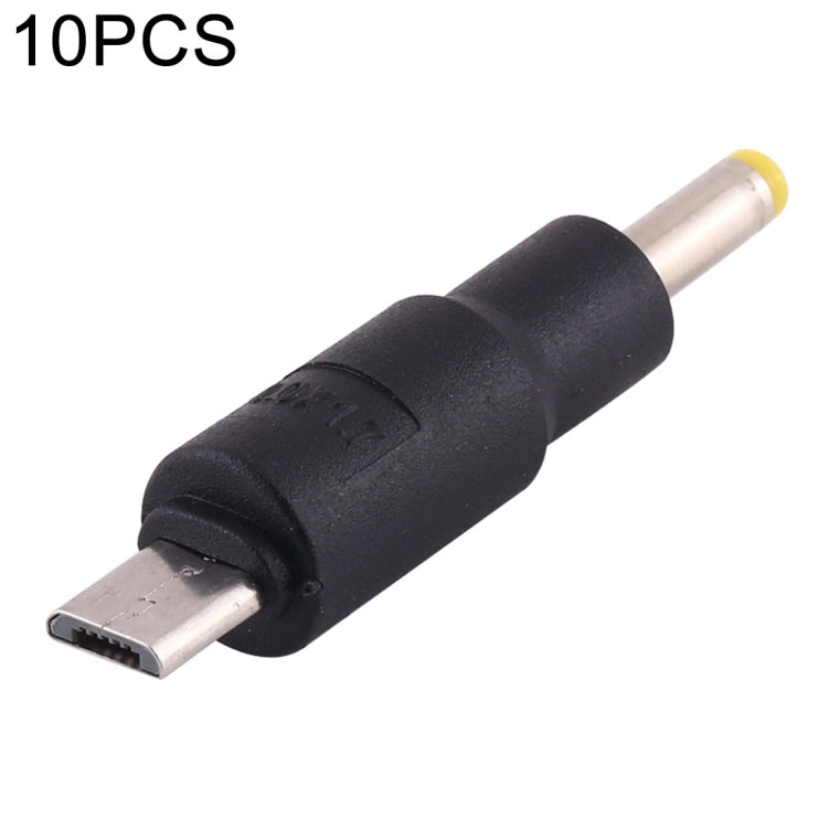 10個一賣 4.0 x 1.7mm 轉 Micro USB DC電源插頭連接器, 4.0 x 1.7mm