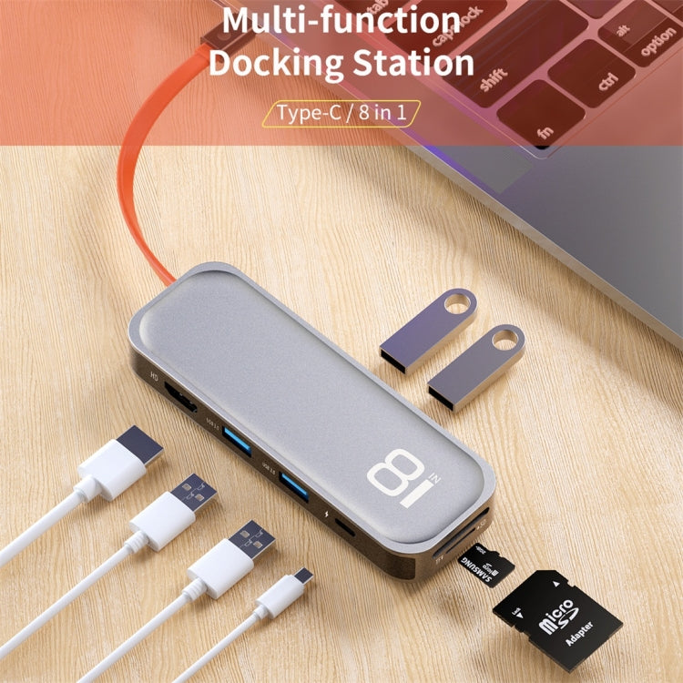 ROCK TR03 Type-C轉HDMI 八合一多功能擴展塢
