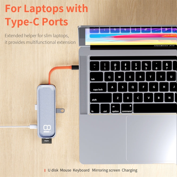 ROCK TR03 Type-C轉HDMI 八合一多功能擴展塢
