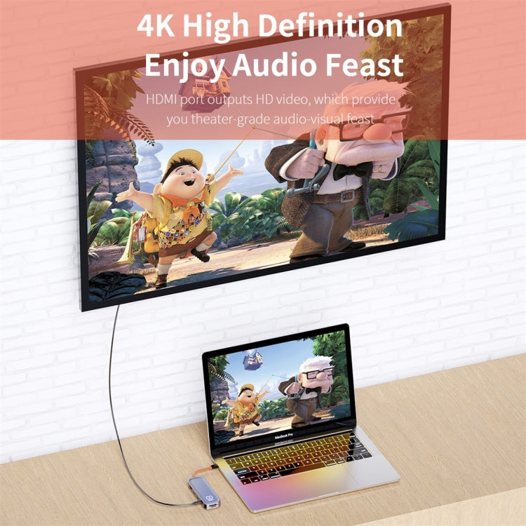 ROCK TR03 Type-C轉HDMI 八合一多功能擴展塢