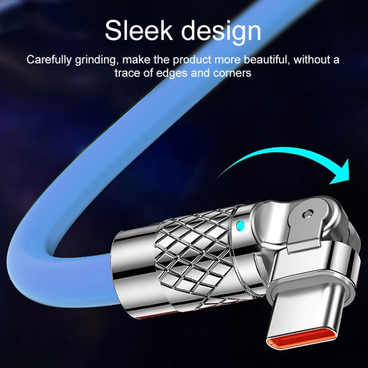 機甲系列 6A 120W USB轉Type-C 180旋轉金屬頭快充線 1.8米