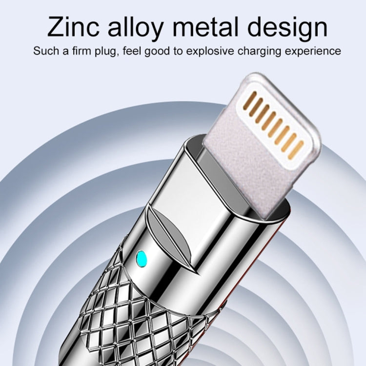 機甲系列 6A 120W USB轉8 Pin 金屬頭硅膠快充線 1.2米