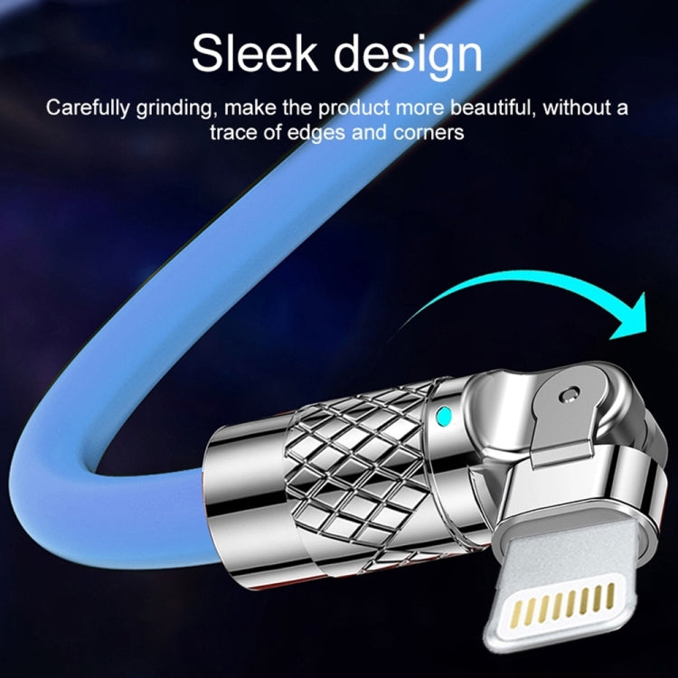 機甲系列 6A 120W USB轉8 Pin 180旋轉金屬頭快充線 1.2米