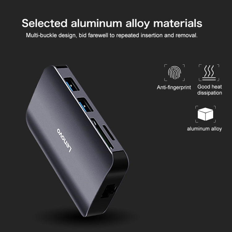 原裝聯想 F1-C08 USB-C八合一多功能擴展塢 Type-C轉HDMI轉換器