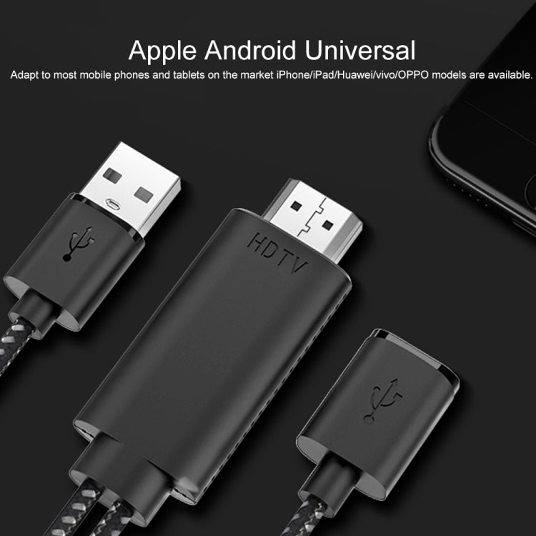 7563s Type-C母頭轉2K HDMI公頭 高清視頻轉換器線，線長：1m